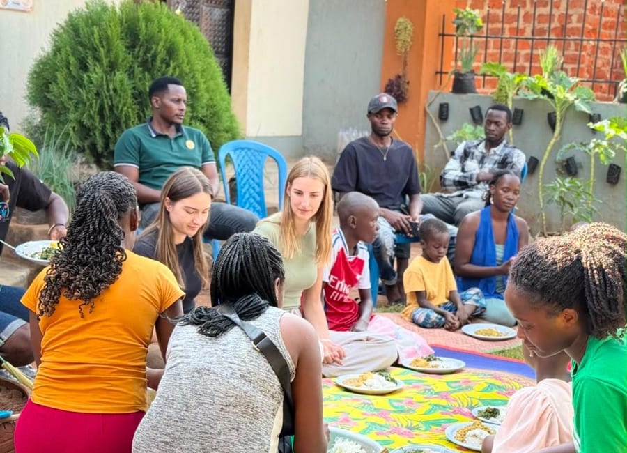 Community work with women and children with Front Aid Foundation