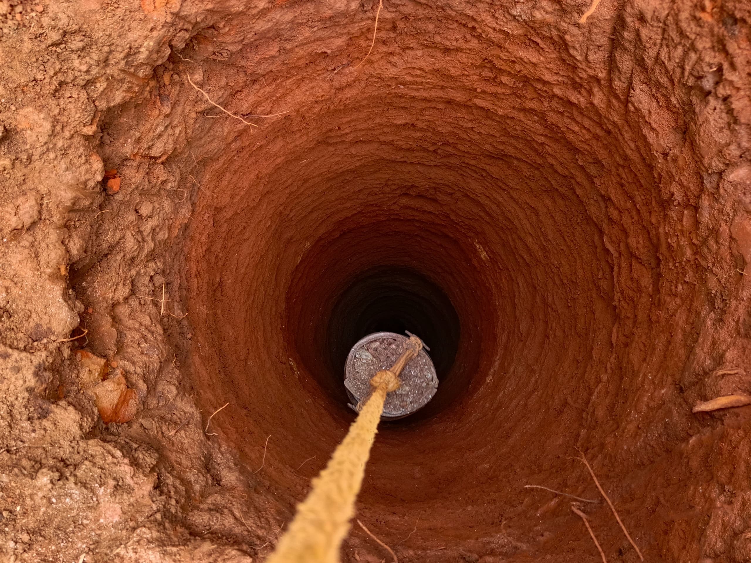 Community members at the Buwambo well project