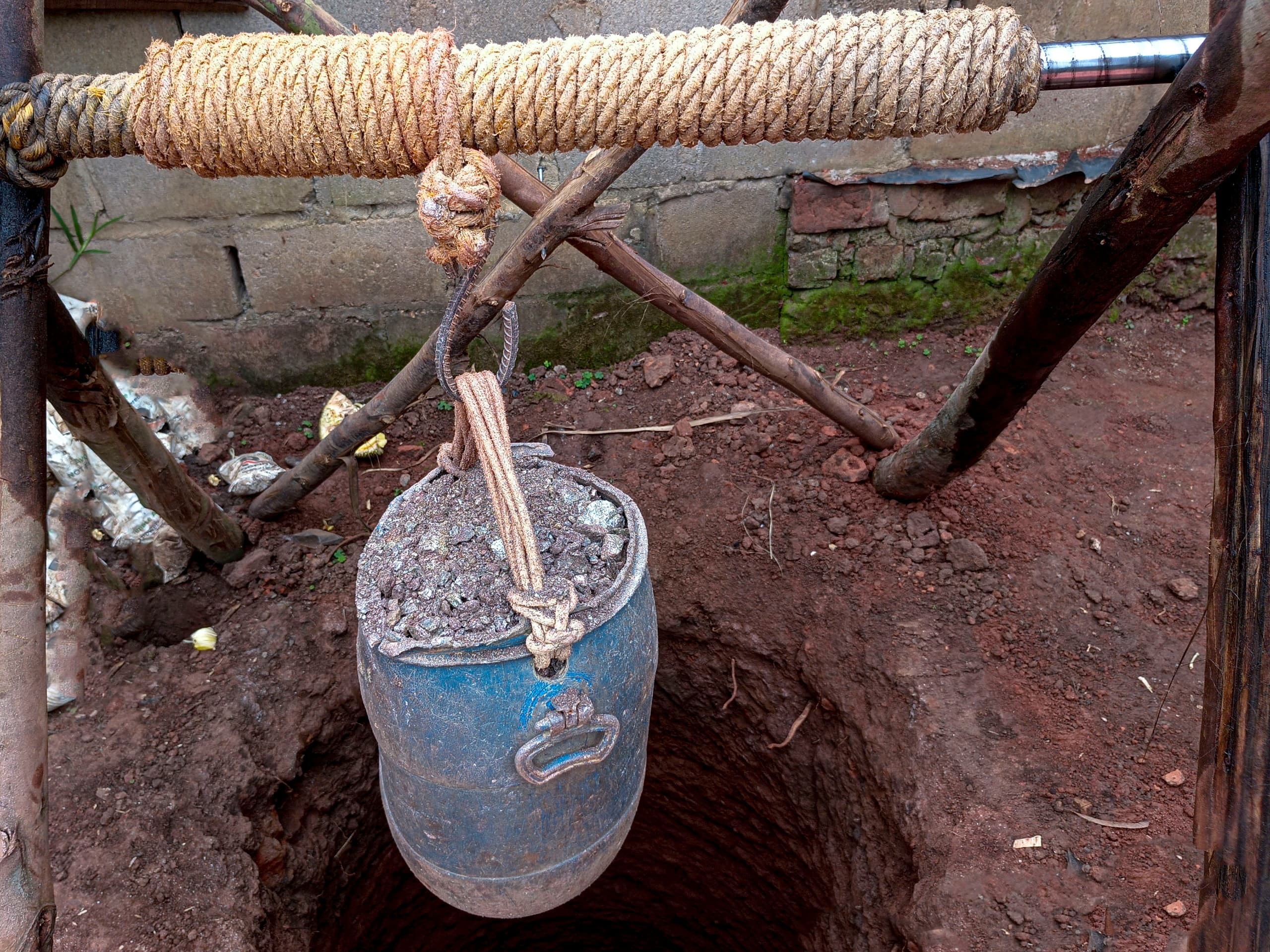 Well construction progress for Buwambo families